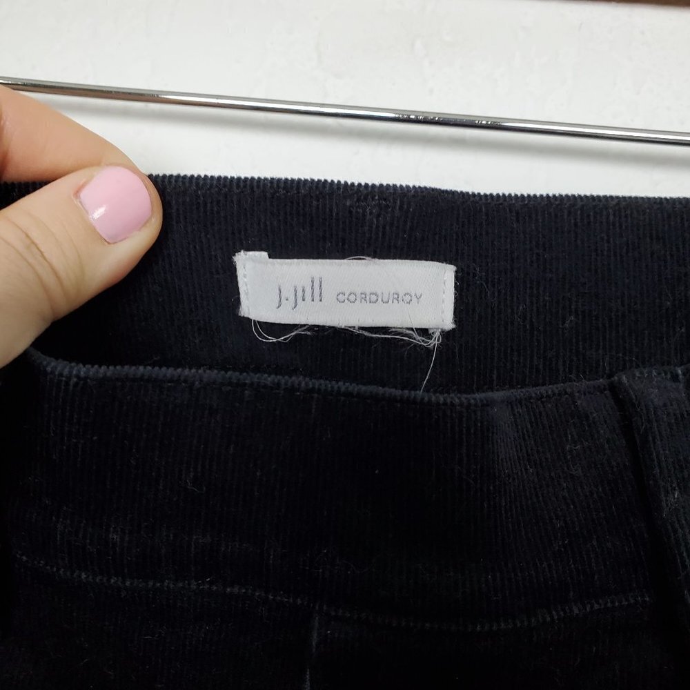 J. Jill Womens Corduroy Pants Est Size M? 31" Waist Black Skinny Pull On - Picture 2 of 9